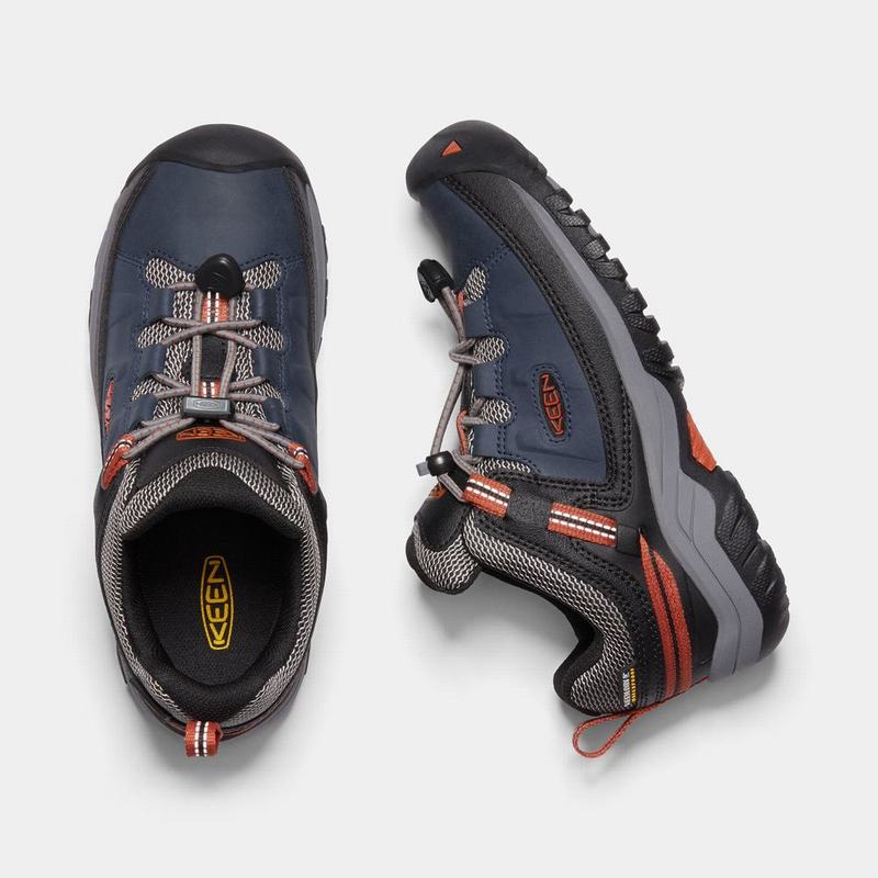 Keen 靴 | キーン ターギー 防水 登山 靴 キッズ ネイビー / 黒 | 917580-RCT